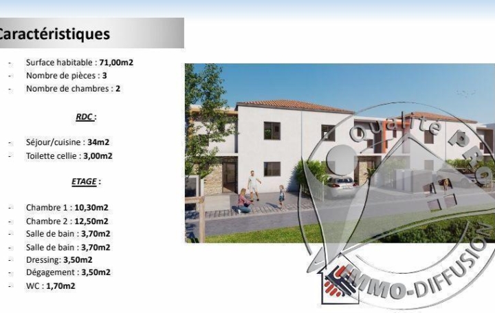 WWW.PARTENAIRIMMO.FR : Maison / Villa | RIVESALTES (66600) | 71 m2 | 174 000 € 